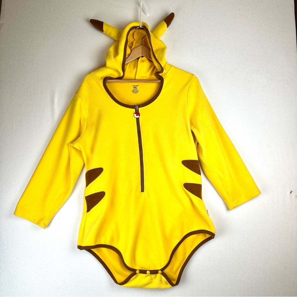 Little for Big Pokemon Pikachu Fleece Onesie Costume Halloween Anime